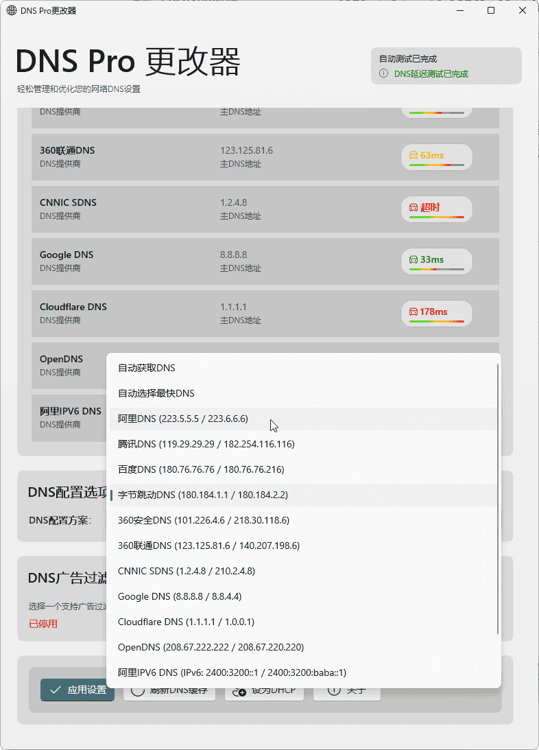 DNS Pro 更改器 自定义DNS修改