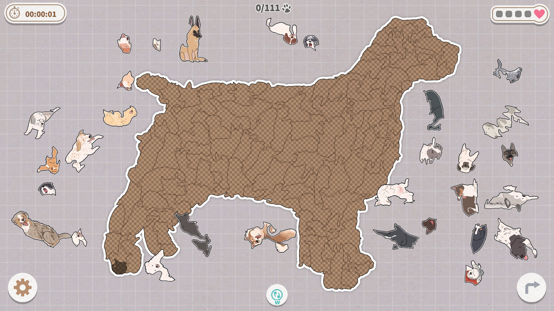 挤在一起的狗狗们/Dogs Huddled Together