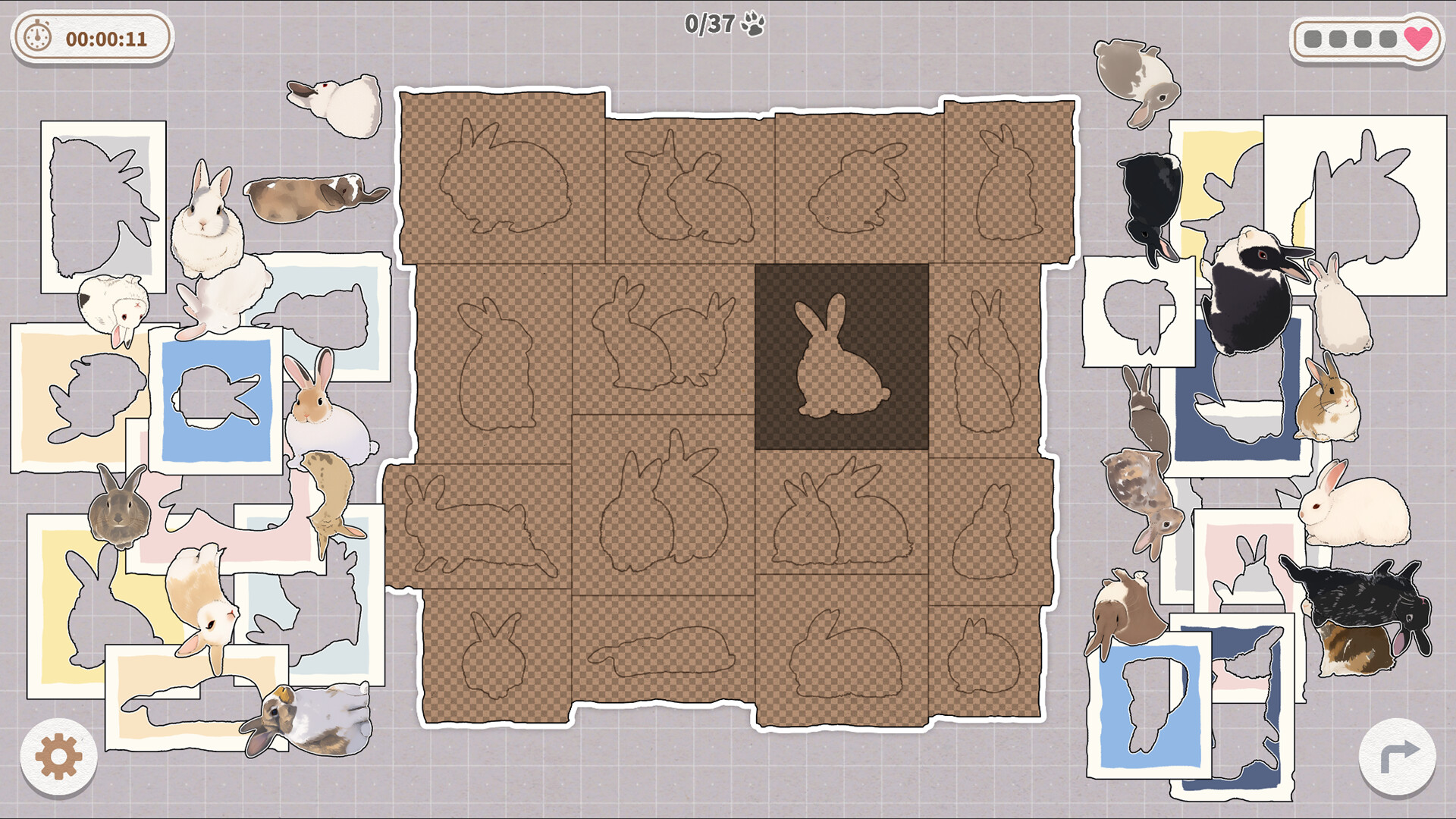 挤在一起的兔兔/Bunnies Huddled Together