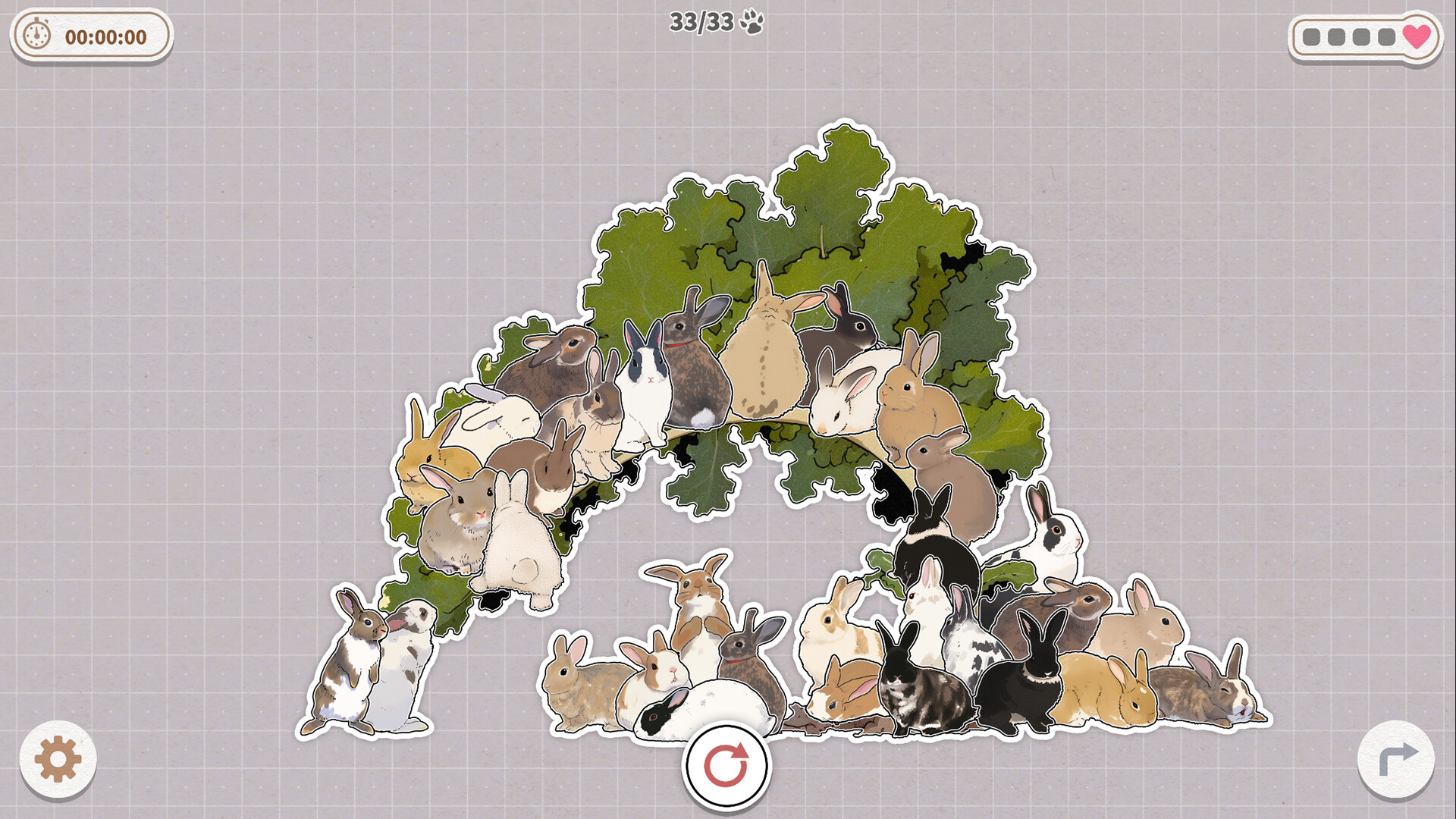挤在一起的兔兔/Bunnies Huddled Together